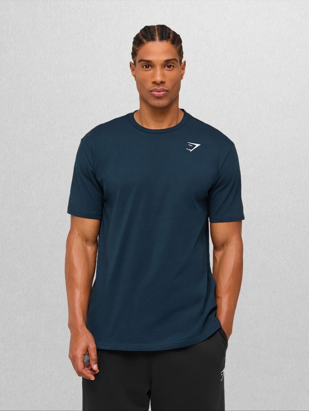 Gymshark Crest Oversized T-Shirt Navy Blue Size Large NWT Men's Regular Fit
